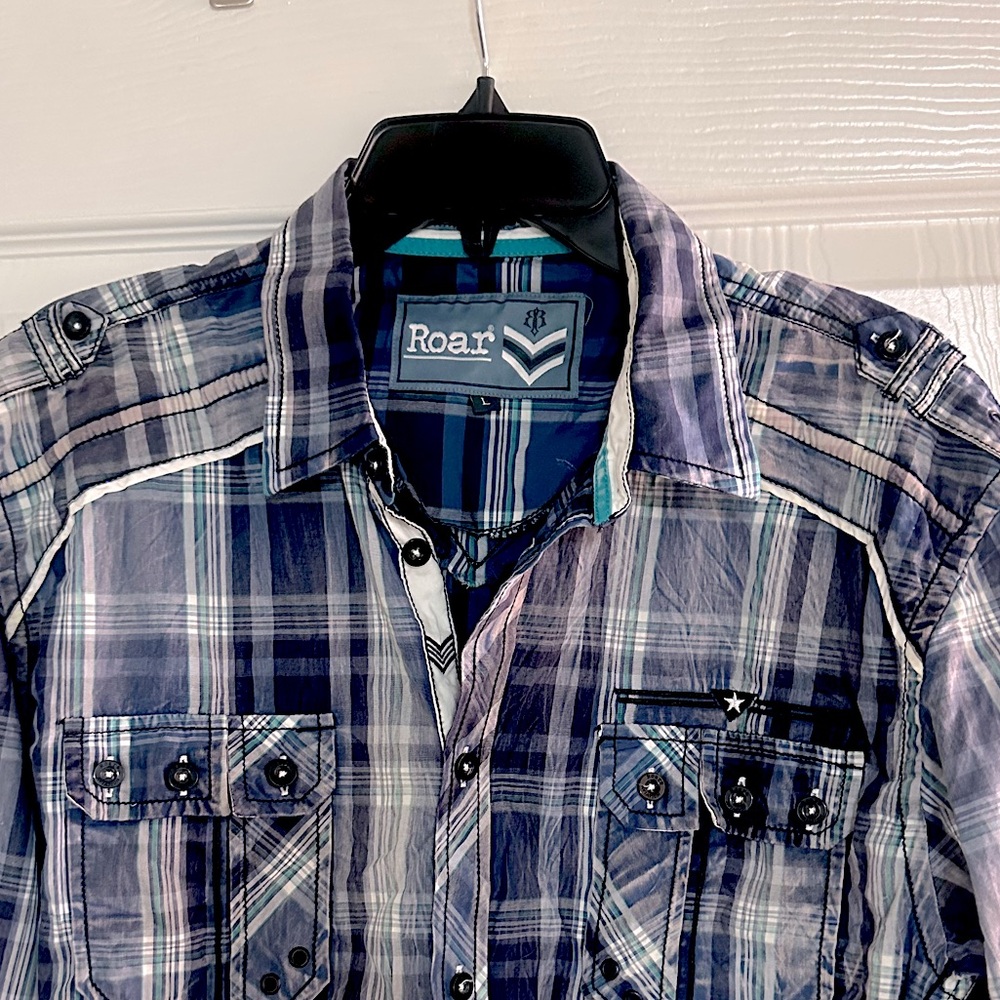 NWOT Mens Roar Iceman II Shirt L - Picture 2 of 7